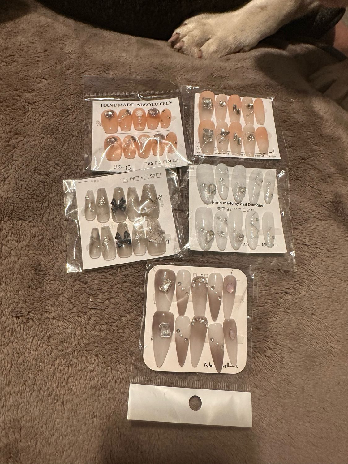 Designer Hand Made Nails 5 Pair