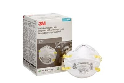 3M Particulate Respirator 8210, N95 (Case 160 Masks)