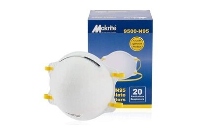 Makrite 9500-N95 NIOSH Cone Particulate Respirator Mask, M/L Size