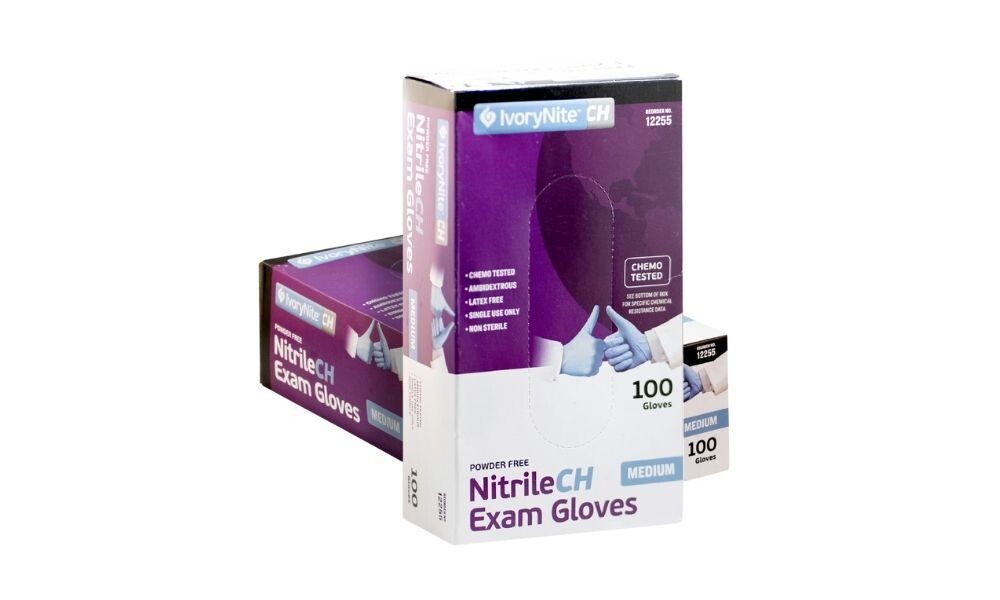Nitrile Gloves Chemotherapy Examination Powder-Free  (Case/1000 Gloves)