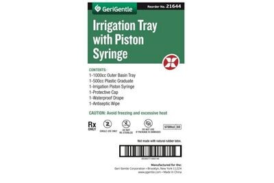 Irrigation Tray With Piston Syringe by GeriGentle