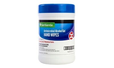 Antimicrobial Alcohol Gel Hand Wipes by GeriGentle