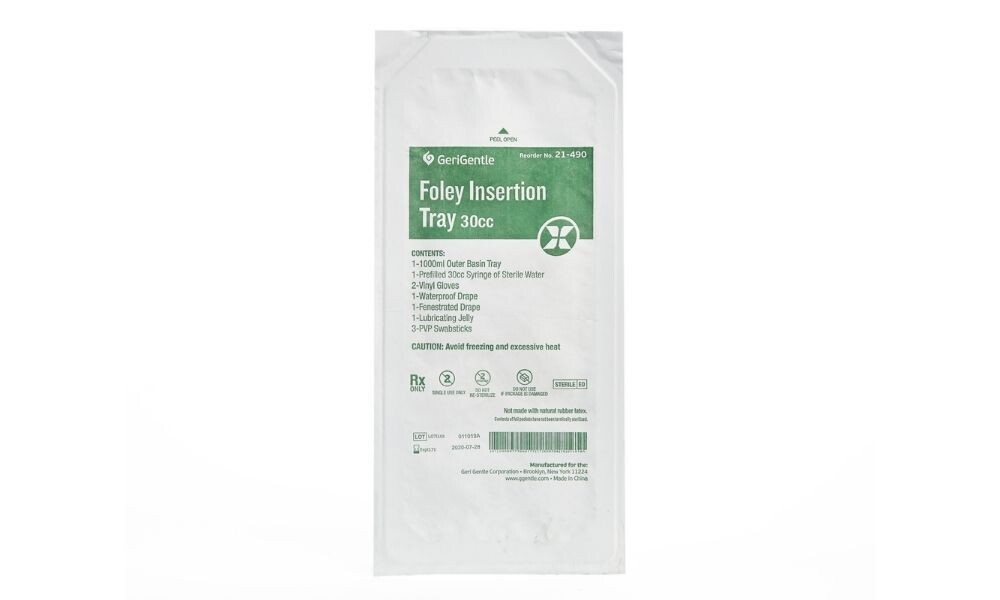 Foley Insertion Tray 30CC Case (20 per case) by GeriGentle