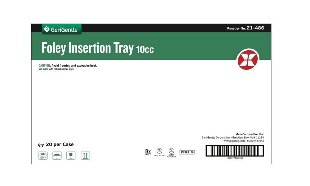 Foley Insertion Tray 10CC Case (20 per case) by GeriGentle