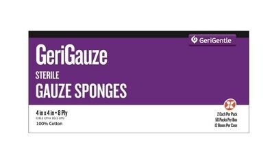 Gauze Sponges 4x4" Sterile Case (12 boxes per case) by GeriGentle
