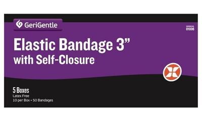 Elastic Bandage 3" with Self-Closure Case (5 boxes per case) by GeriGentle