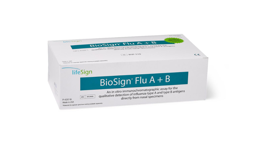 BioSign Flu A + B  Test Kit 25 KIT - CLIA Waived