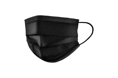 Black Disposable Face Masks 3-ply - Pack of 50