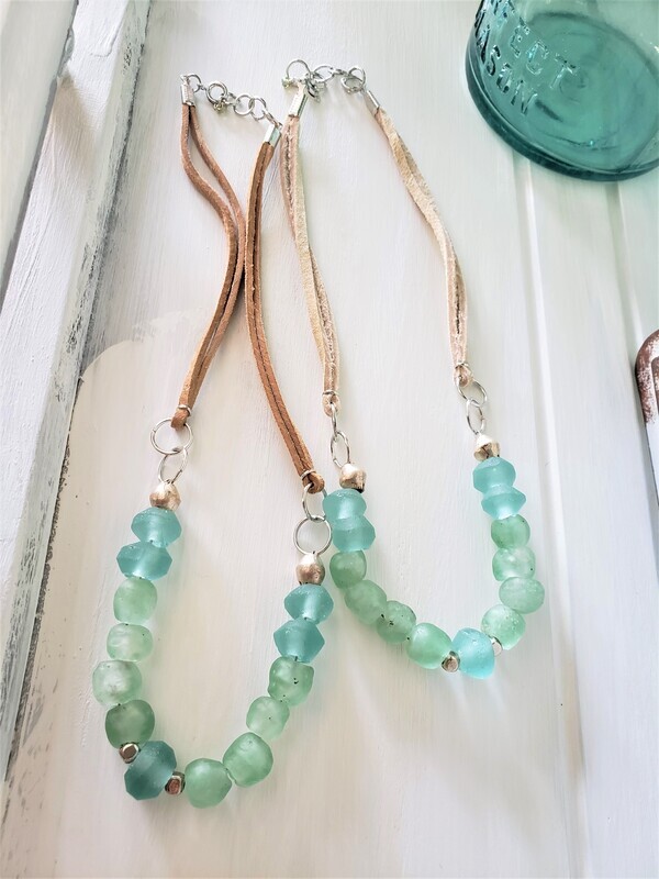 Ocean Breeze Glass Bead Necklace