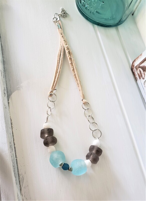Overcast Glass Bead Necklace