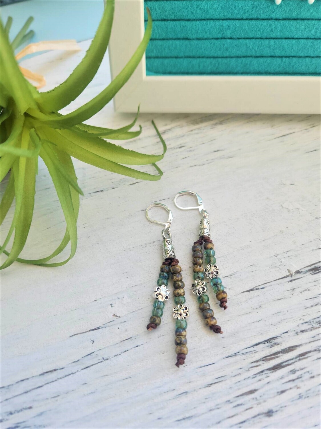 Boho in Bloom Leather Earrings
