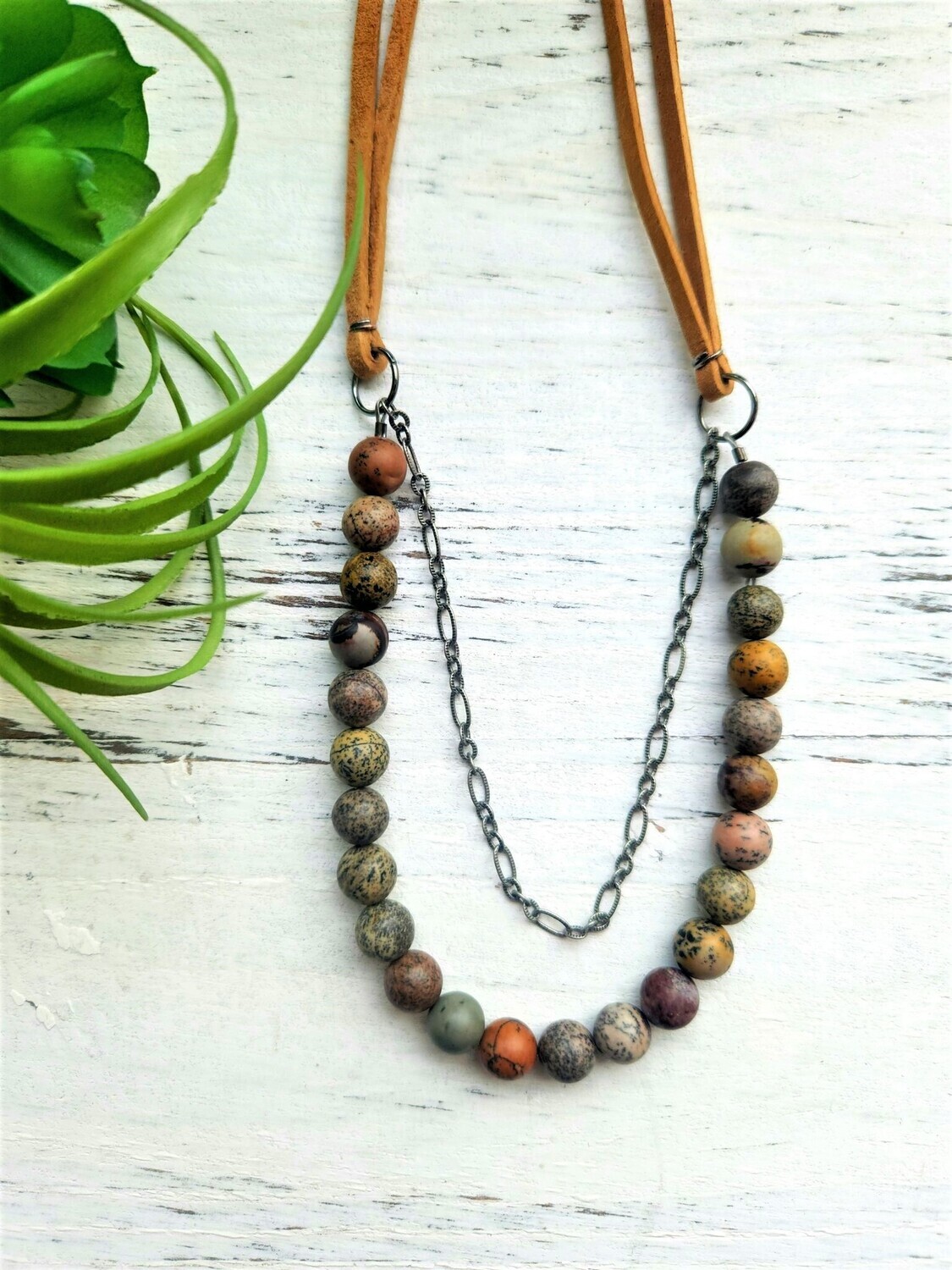 Artistic Jasper Layered Necklace