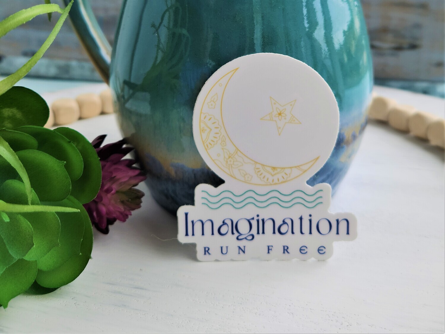 Imagination Run Free Vinyl Sticker