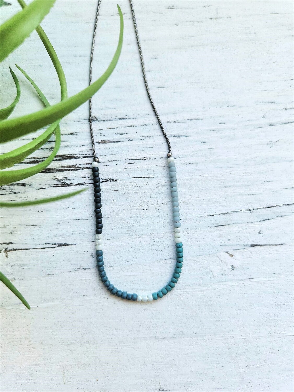 Oceanic Boho Seed Bead Necklace