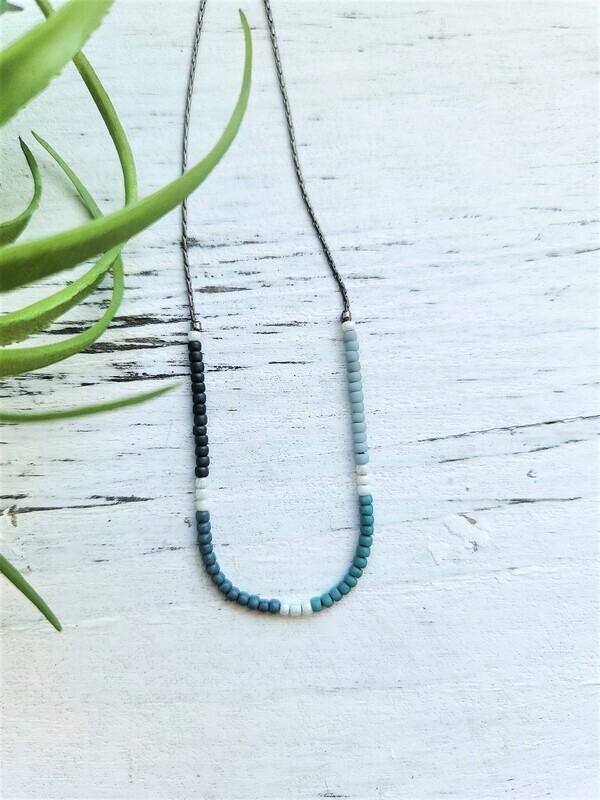 Oceanic Boho Seed Bead Necklace