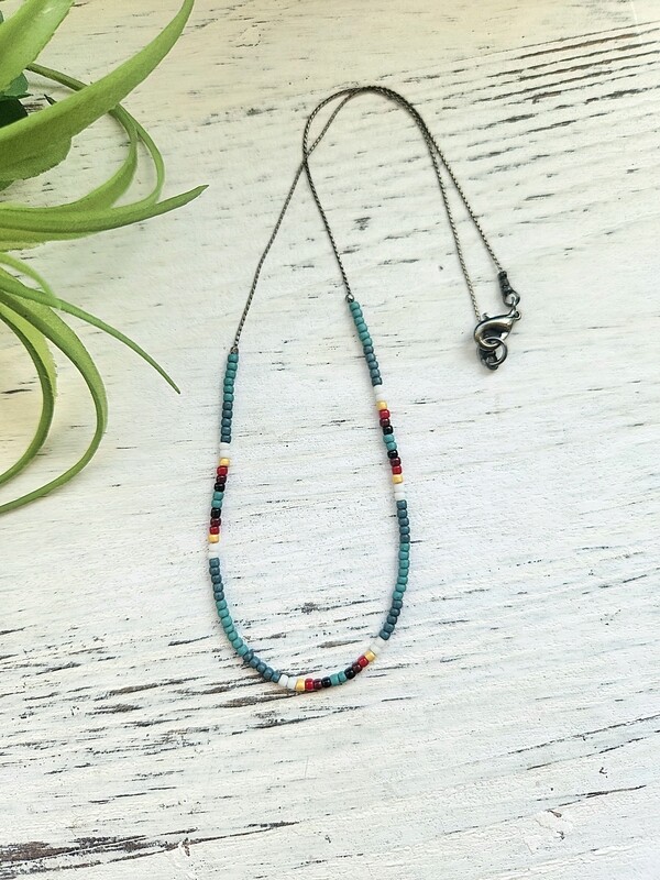 Enchanted Charm Seed Bead Necklace