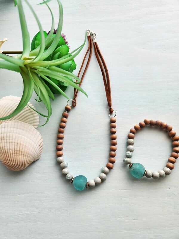 Coastal Sky Beaded Set