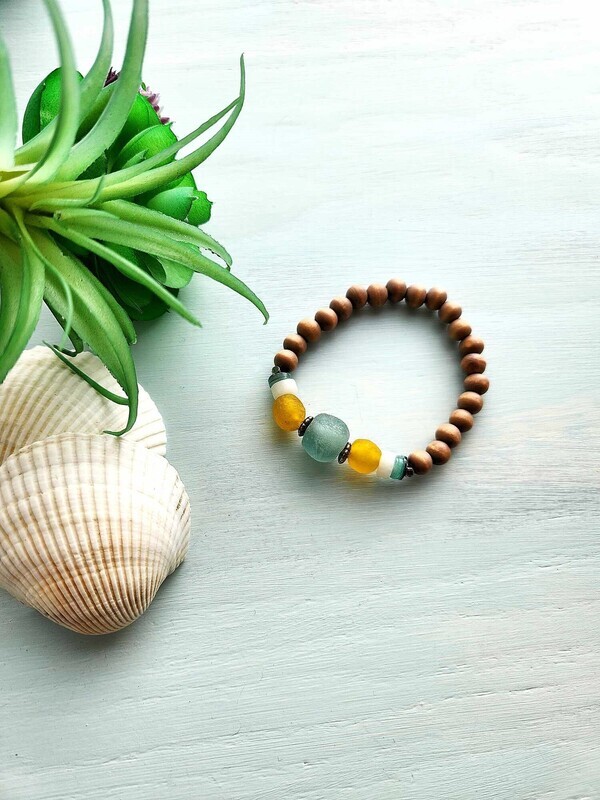 Coastal Sun Beaded Bracelet