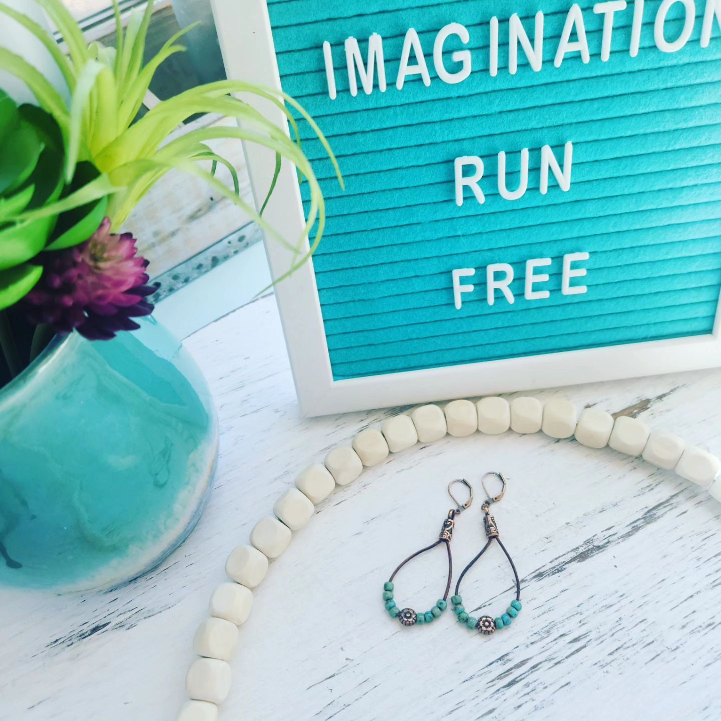 Sweet Pea Leather Earrings