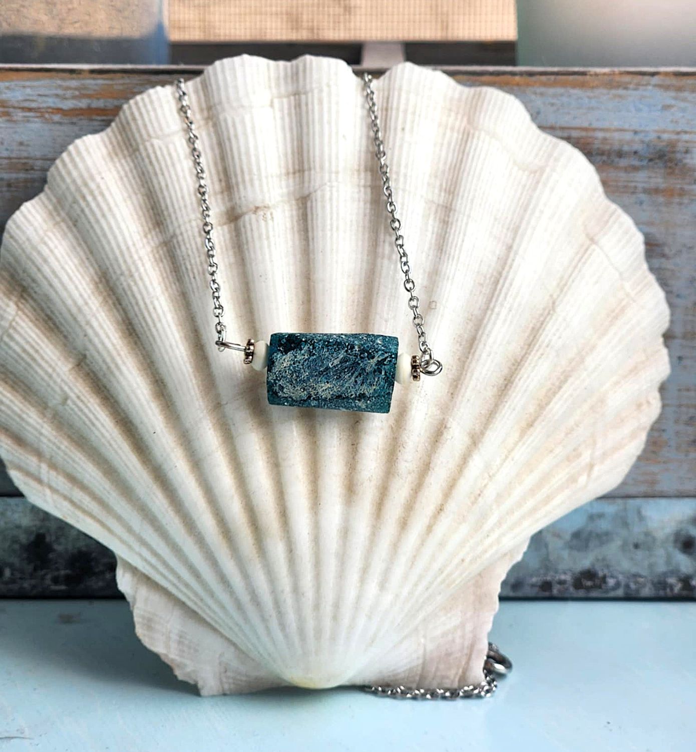 Roman Glass Bar Necklace