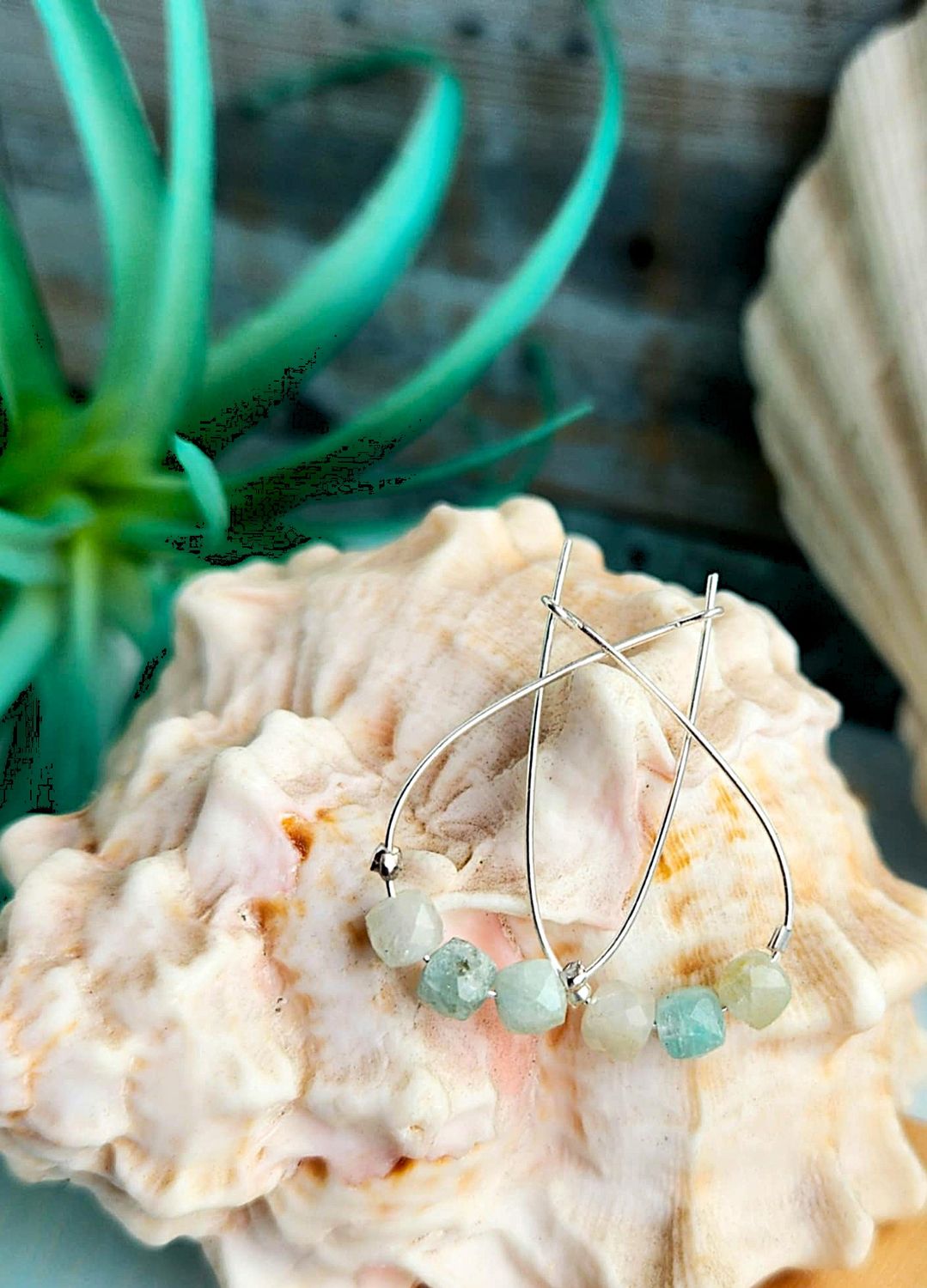 Aquamarine Teardrop Earrings