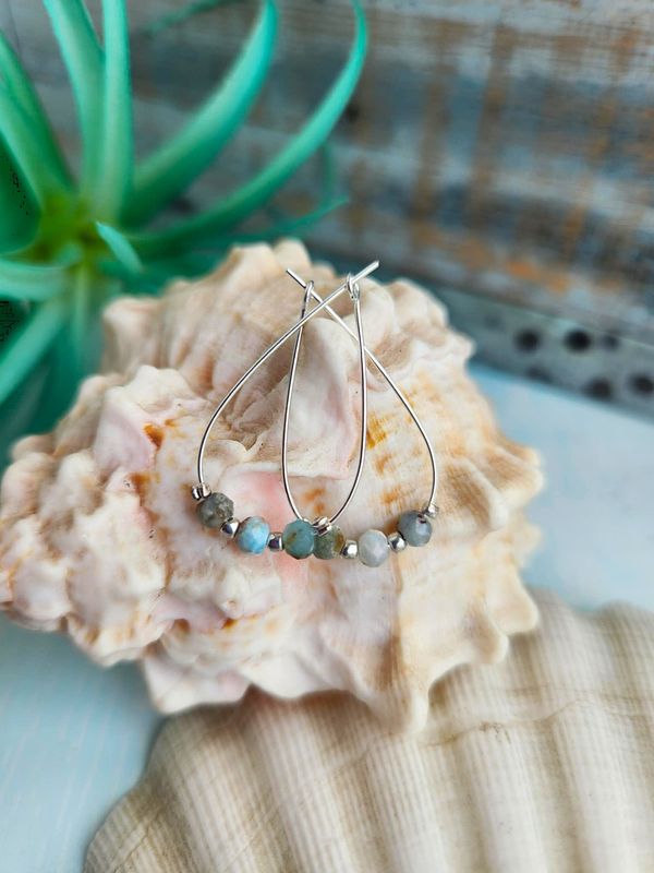 Larimar Teardrop Earrings