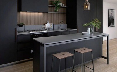Fitted Kitchen | Matte Satin Grey, ST7021/14