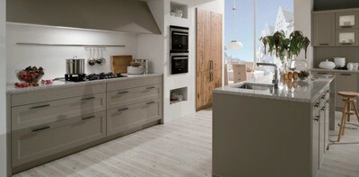 Fitted Kitchen | Light Bronze, High Gloss Kaki, HQ006/16