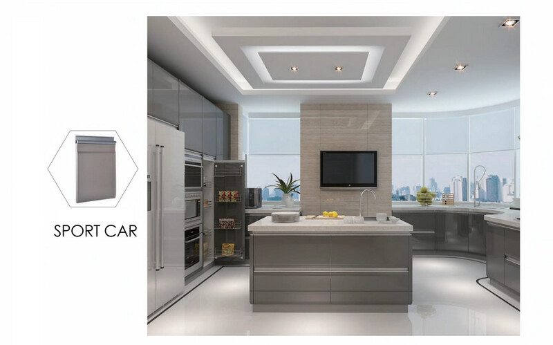 Fitted Kitchen | Metallic Grey, High Gloss, Bmw, MG004/21