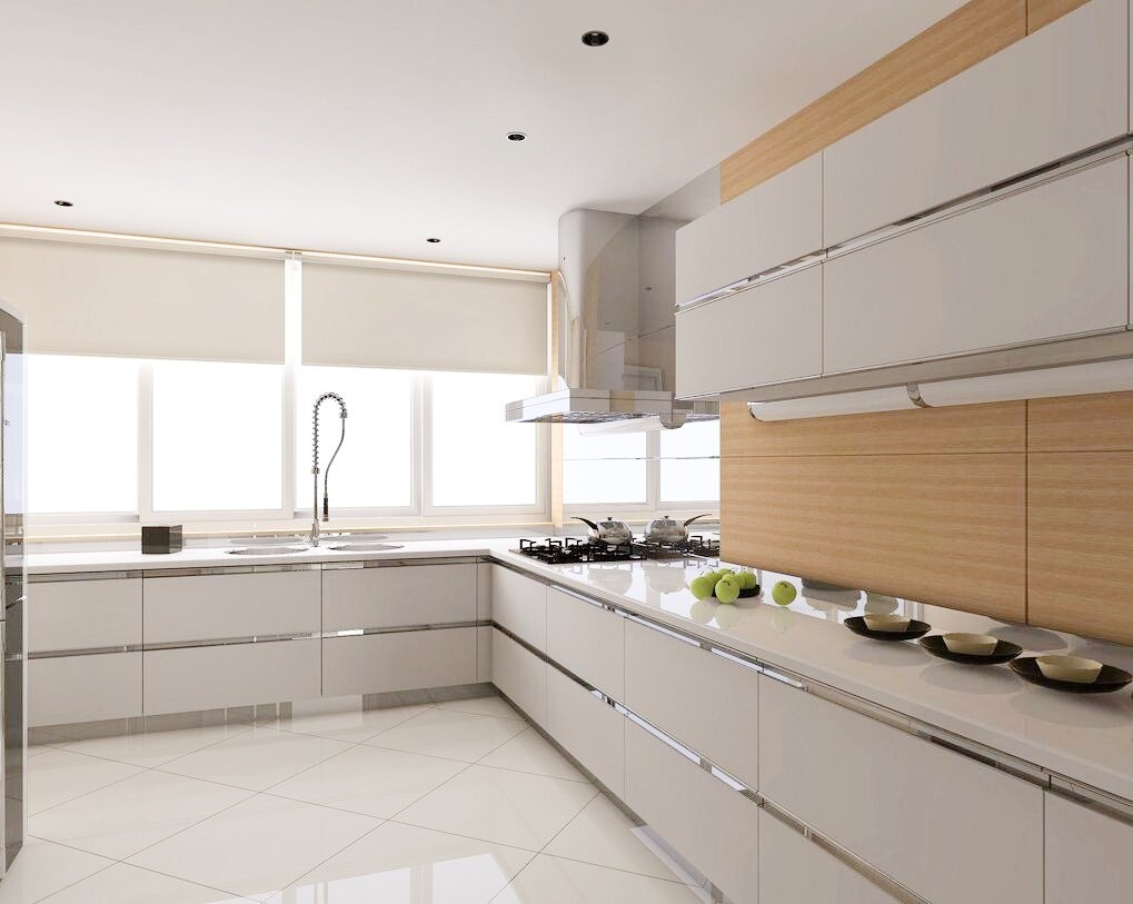 Custom-Made Modern Kitchen | White | Wood Effect 14