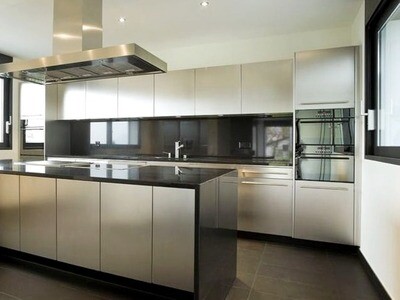 Custom-Made Contemporary Style Kitchen, Champagne 25