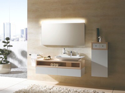 Custom-Made White Bathroom Vanity, WDV-1005