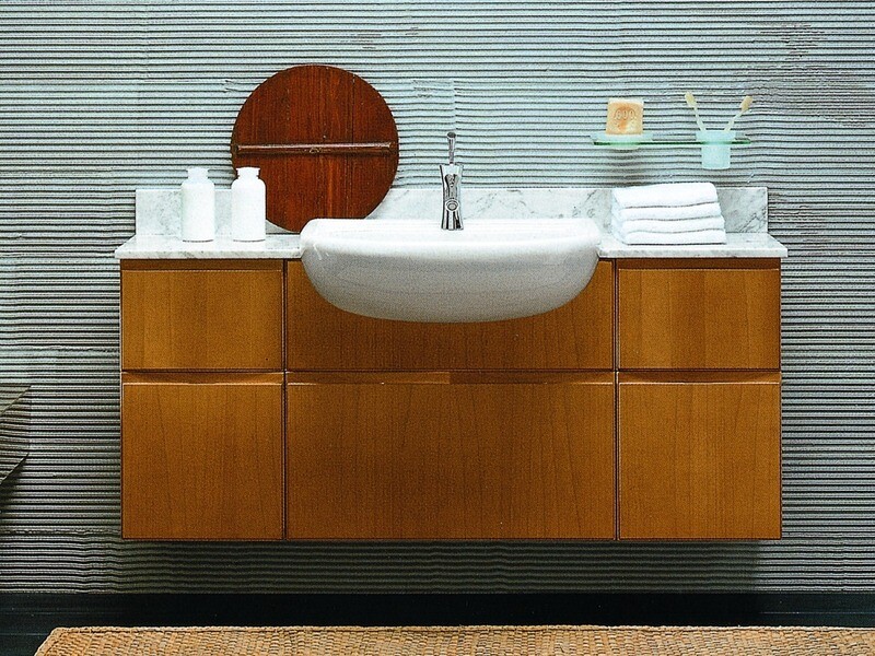 Custom-Made Floating Bathroom Vanity, Chestnut Brown WDV-0919
