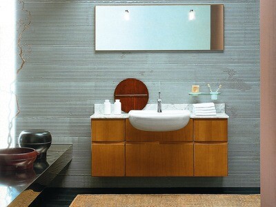 Custom-Made Floating Bathroom Vanity, Chestnut Brown WDV-0919