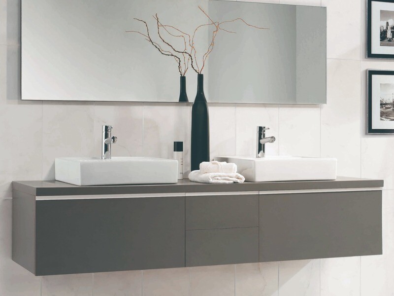 Custom-Made Matte Grey Bathroom Vanity, WDV-1016