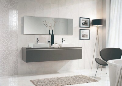 Custom-MadeMatte Grey Bathroom Vanity, WDV-1016