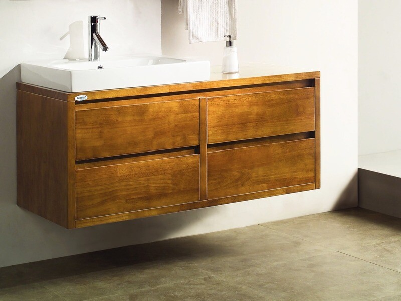 Custom-Made | Wood Copper Bathroom Vanity, WDV-0817