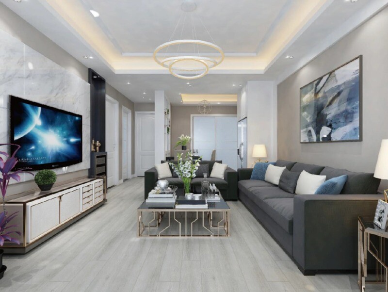 1 Box (10 Planks)  7&quot; x 48&quot; | SPC Luxury Vinyl Flooring: Kaieteur Mist, 5040