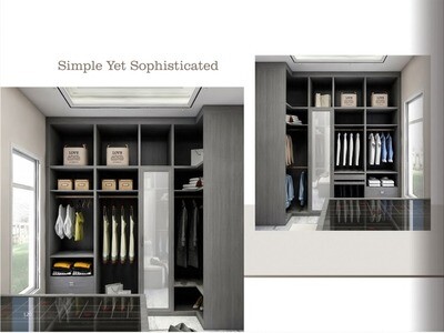 Contemporary Style - Grey Walk-In Closet   62