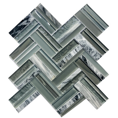 SALE | 1 PC  12" x 12" |  | Mosaic Wall Tiles, Forest Green