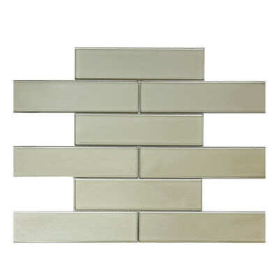 SALE | 1 PC  12" x 12" | Mosaic Wall Tiles, Muted Earth Green