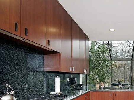 Custom-Made Contemporary Kitchen, Warm Brown | Black Accent Wall 19