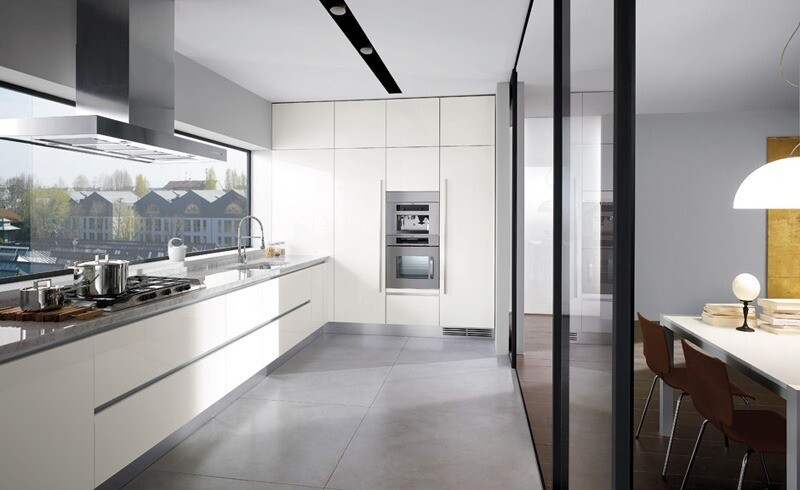 Custom-Made Contemporary Kitchen, Soft Matte | Handleless White Kitchen