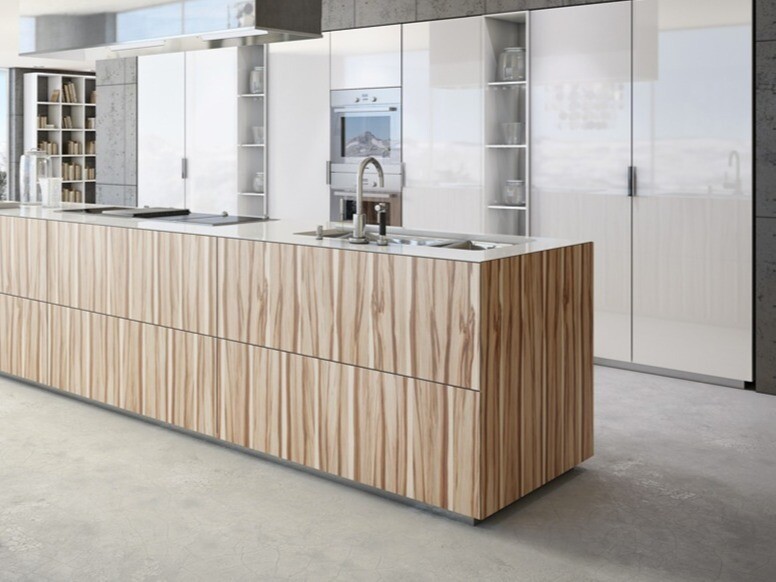 Open concept Modern Kitchen | Single Wall Kitchen | Kitchen Island with Sink and Cooking Range