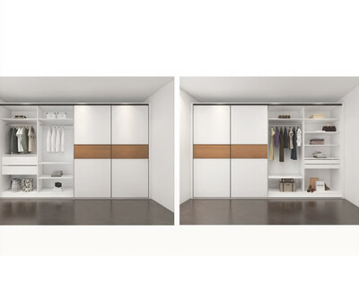 Custom-Made | Modern White Wardrobe, White &amp; Brown