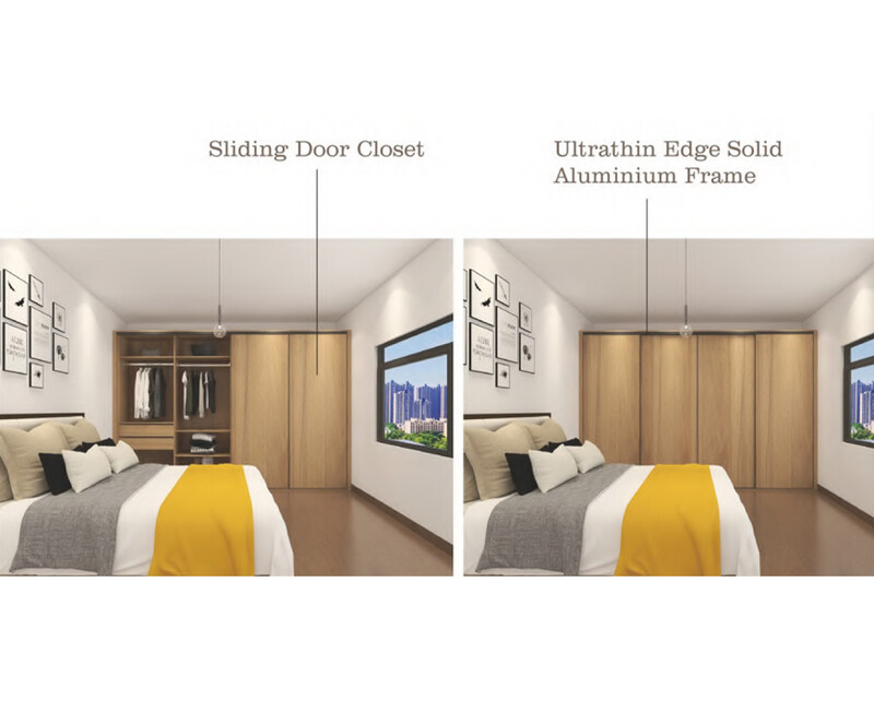 Custom-Made | Modern Build-in Wardrobe | Pocket Doors | Walnut Brown