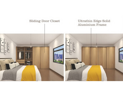 Custom-Made | Modern Build-in Wardrobe | Pocket Doors | Walnut Brown