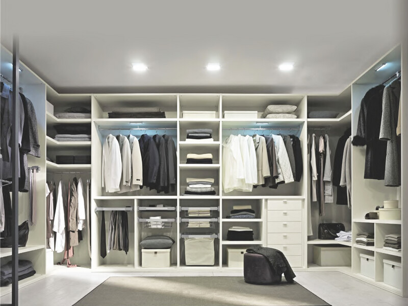 Custom-Made | Modern White Wardrobe Entertainment Center 5