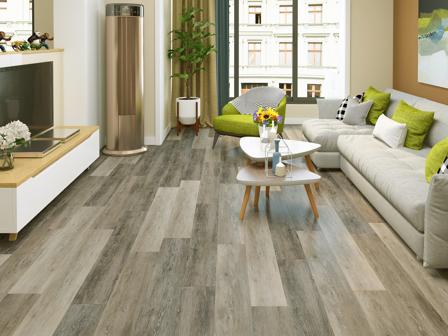 7&quot; x 48&quot; | Parkay XPR Architect, Waterproof Vinyl, Century Gray