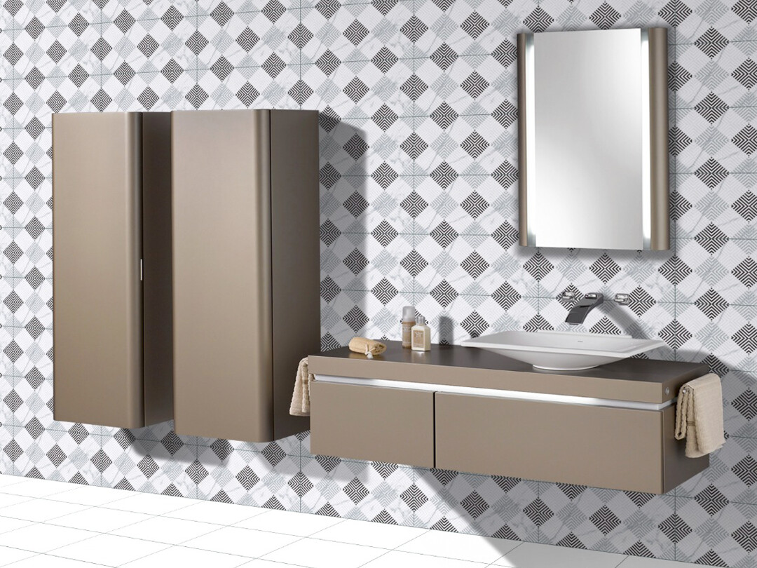 1 PC  12&quot;x24&quot; | Ceramic Pattern Tiles, Wall &amp; Floor Tiles, White, Grey &amp; Black